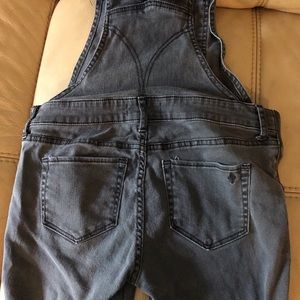 Gray straight leg overalls, size small